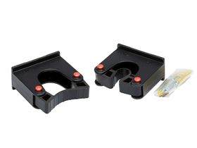 Toolflex Wandhalterset Wandschiene 20cm mit 2 Stck Stielhalter Stockhalter f. D=20-30mm