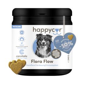 happycor® Flora Flow Darm & Verdauung, Funktionssnack für starkes Immunsystem bei Hunden