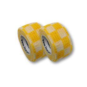 LisaCare Pflasterverband - Karo Gelb - 2,5cmx4,5m