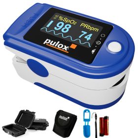 Pulox PO-200A Set - Finger-Pulsoximeter - Blau