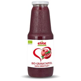 Elite Naturel Bio Granatapfel Direktsaft, Reiner Bio Granatapfelsaft