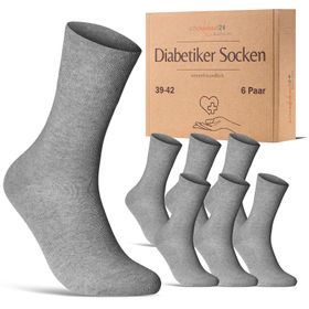 Diabetiker Socken mit Komfortbund und ohne Naht aus 97% Baumwolle für Damen und Herren