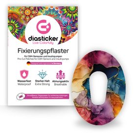 Diasticker® Dexcom G6 Fixiertapes "Colorful Smoke"