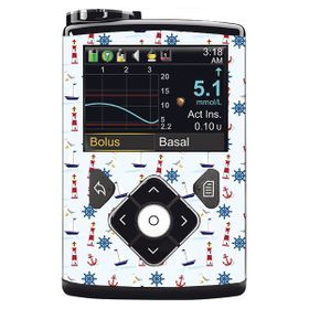 Diasticker® Minimed Sticker inkl. Clip (600/700er-Serie) "Maritim"