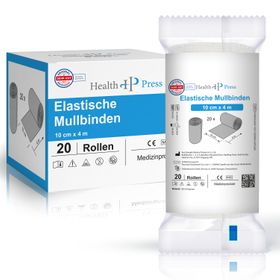 Health Press® Mullbinde elastisch 10 cm x 4 m