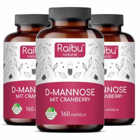 D-Mannose Cranberry Kapseln Hochdosiert - RAIBU