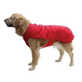 Fashion Dog Hunde-Regenmantel mit Fleecefutter - Rot - 55 cm