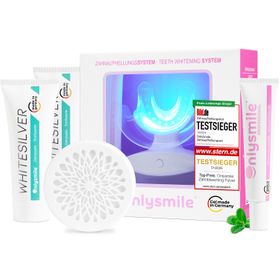 Onlysmile® All-in-One Bundle – Zahnbleaching Set, Gel, Zahnpulver & 2x Zahnpasta