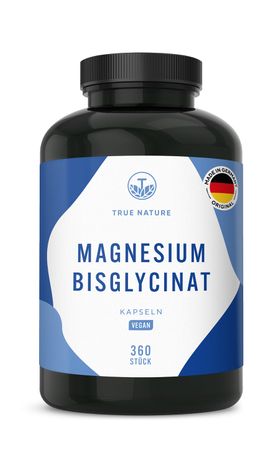 TRUE NATURE® Magnesium Kapseln - Magnesium Bisglycinat (Magnesium Glycinat)