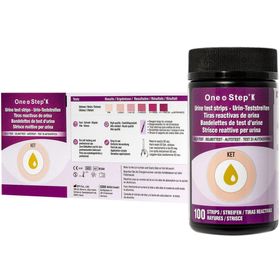 One+Step Keton Teststreifen + Referenzfarbkarte - Urintest - Ketose - ketogene Diät