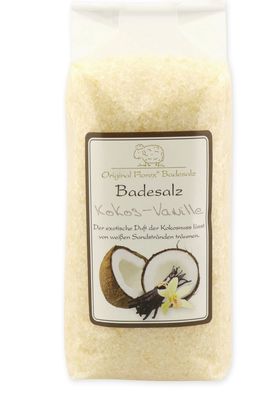 Badesalz Badezusatz Kokos-Vanille mit Bio Schafmilch
