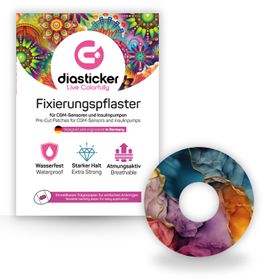 Diasticker® FreeStyle Libre 3 / 3 Plus Fixiertapes "Colorful Smoke"