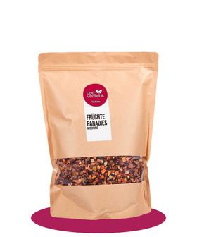 teeverliebt - Früchteparadies Mischung loser Früchtetee Großpackung | Beerig-duftiger Teegenuss