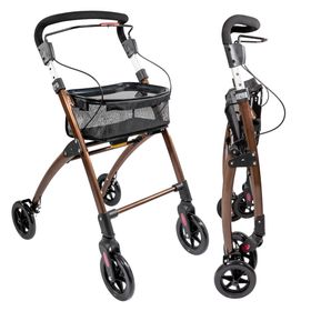 Casa Soft Rollator schmal für Wohnung & Innenbereich Braun