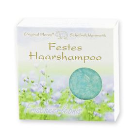 Florex - Festes Haarshampoo mit Schafmilch in Papier-Schachtel, Frischeerlebnis