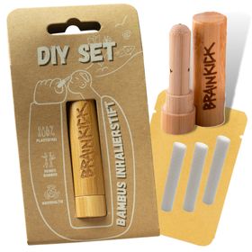 BrainKick Bambus Inhalierstift 1er Set für D.I.Y Aromatherapie