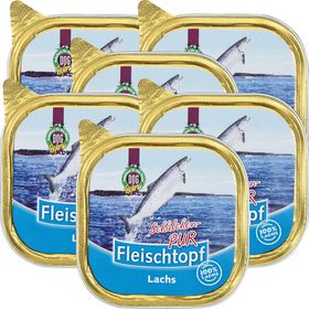 Schecker DOGREFORM Fleischtopf Schälchen PUR Lachs - Nassfutter für den Hund