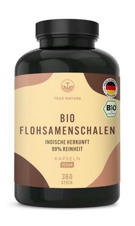 TRUE NATURE® Bio Flohsamenschalen Kapseln - Vegan & Made in Germany