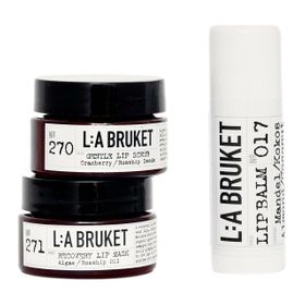 L:A Bruket, 272 Lip Restore Kit = Lip Scrub + Lip Balm + Mask