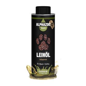 ALPHAZOO Premium Leinöl für Hunde und Katzen