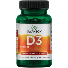Swanson, Vitamin D3,  glutenfreie Softgels, 5.000IU Vitamin D3