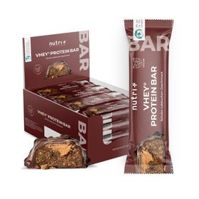 nutri+ Vhey Bar Lebkuchen - Veganer Proteinriegel Box