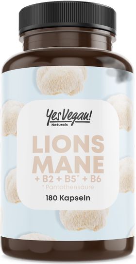 Yes Vegan Naturals Lions Mane Hericium Komplex Kapseln