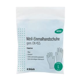 WERO Nitril-Einmalhandschuhe nach EN 455, Größe L (Gr. 8-9)