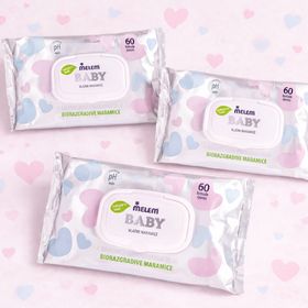 Melem Baby Feuchttücher 3er Set – Biologisch abbaubare Feuchttücher mit natürlichen Ölen