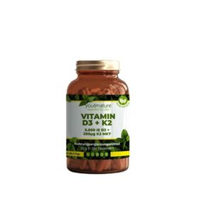 You&Nature Vitamin D3 + K2 MK7 5.000 I.E. + 200 µg 180 Tabletten