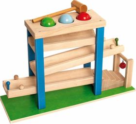 SpielMaus Holz Kugelklopfbank mit Glockentor