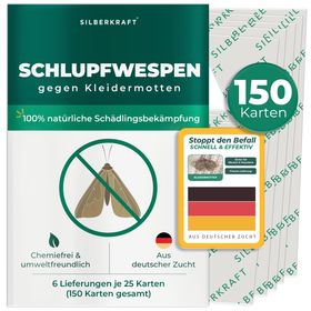 SILBERKRAFT Schlupfwespen gegen Kleidermotten
