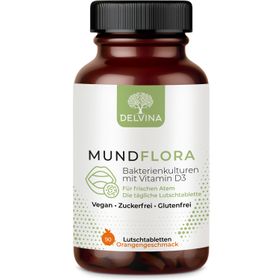 Delvina Mundflora - Lutschtabletten gegen Mundgeruch (Orangengeschmack)