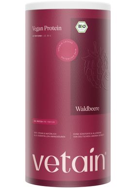 VETAIN Veganes Proteinpulver - Waldbeere - 20g Protein pro Portion - Ohne künstliche Süßungsmittel