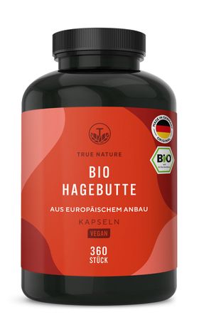 TRUE NATURE® Bio Hagebutte Kapseln Big Pack 2 Monate Vorrat - Europäischer Anbau