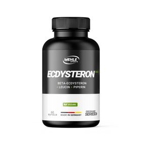 Ecdysteron Komplex Hochdosiert 760 mg je Kapsel - Beta-Ecdysteron, L-Leucin, Piperin Wehle Sports