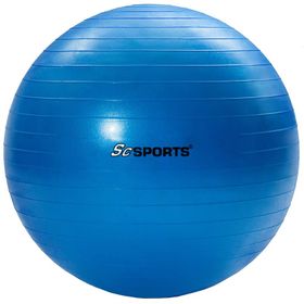 ScSPORTS® Gymnastikball mit Handpumpe blau