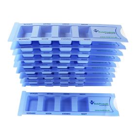 Medi-Inn Medikamentendispenser, für 1 Tag mit 4 Fächern, mit Schiebeblister