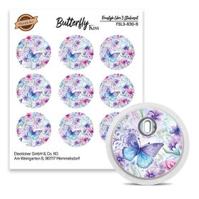Diasticker® FreeStyle Libre 3 Sticker "Butterfly Kiss"