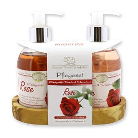Florex - Pflegeset Flüssigseife & Dusch- und Schaumbad, Rose