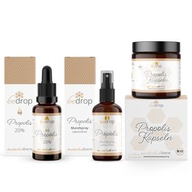 bedrop Propolis Einsteiger Set | Spray, 20% Tinktur & Kapseln | Für Kinder & Erwachsene