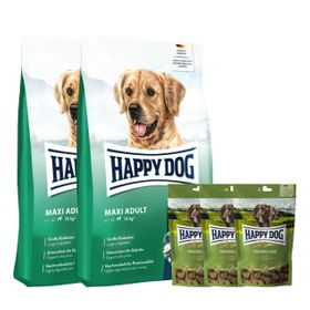 Happy Dog fit & vital Maxi Adult + Happy Dog Soft Snacks Neuseeland für Hunde