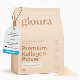 Gloura® Kollagen Pulver Hydrolysat Typ 1 & 3 - Geschmacksneutral