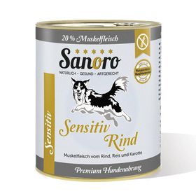 Sanoro - Sensitiv Rind Menü mit Reis und Karotte