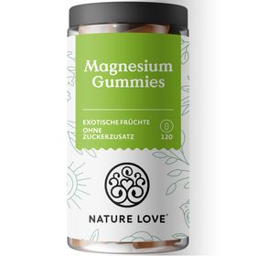 NATURE LOVE® Magnesiumcitrat Gummies – 120 Stk – 188mg Magnesium/Tagesdosis für Erwachsene