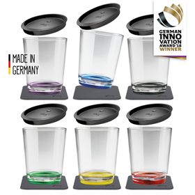 Silwy Magnet-Kunststoff Trinkbecher (6er Set + Deckel), Multicolour