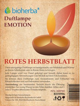 Duftlampe Rotes Herbstblatt PZN 18297503