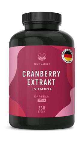 TRUE NATURE® Cranberry Extrakt Kapseln + Vitamin C