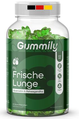 Gummily® Fit Frische Lungen Quercetin & Bromelain Gummibärchen mit Ashwagandha Extrakt- LABORGEPRÜFT