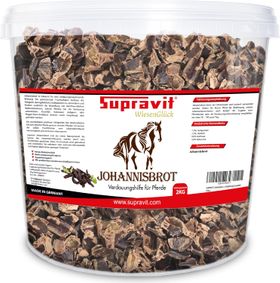 Supravit Johannisbrot 2kg – naturreines Carob Pferdefutter | getrocknete Johannisbrot-Schoten
